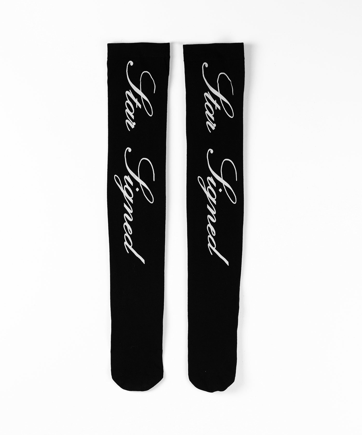 【 選べる３柄アソート 】レタリングロゴシアーニーハイソックス ／ lettering logo sheer knee high socks