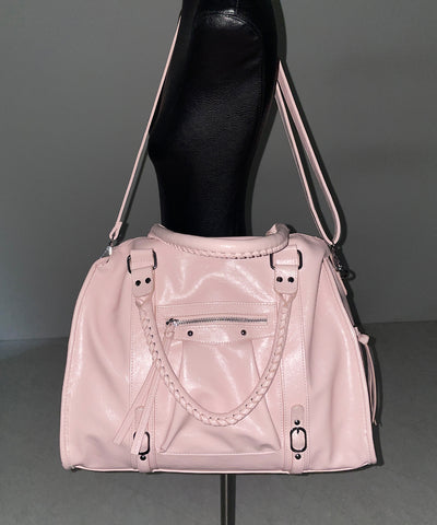 ヴィンテージフェイクレザーボストンエディターズバッグ ／ vintage fake leather boston editors bag