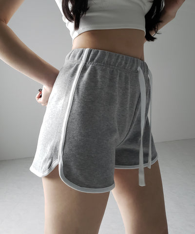 【 ３color 】サイドラインパイピングスウェットショートパンツ ／ sideline piping sweat short pants