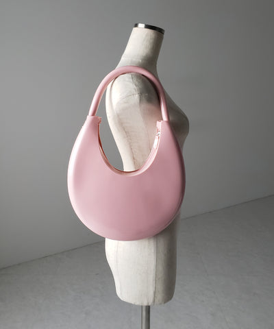 【 ２color 】 PVC ハーフムーンショルダーバッグ ／ PVC HALF MOON SHOULDER BAG