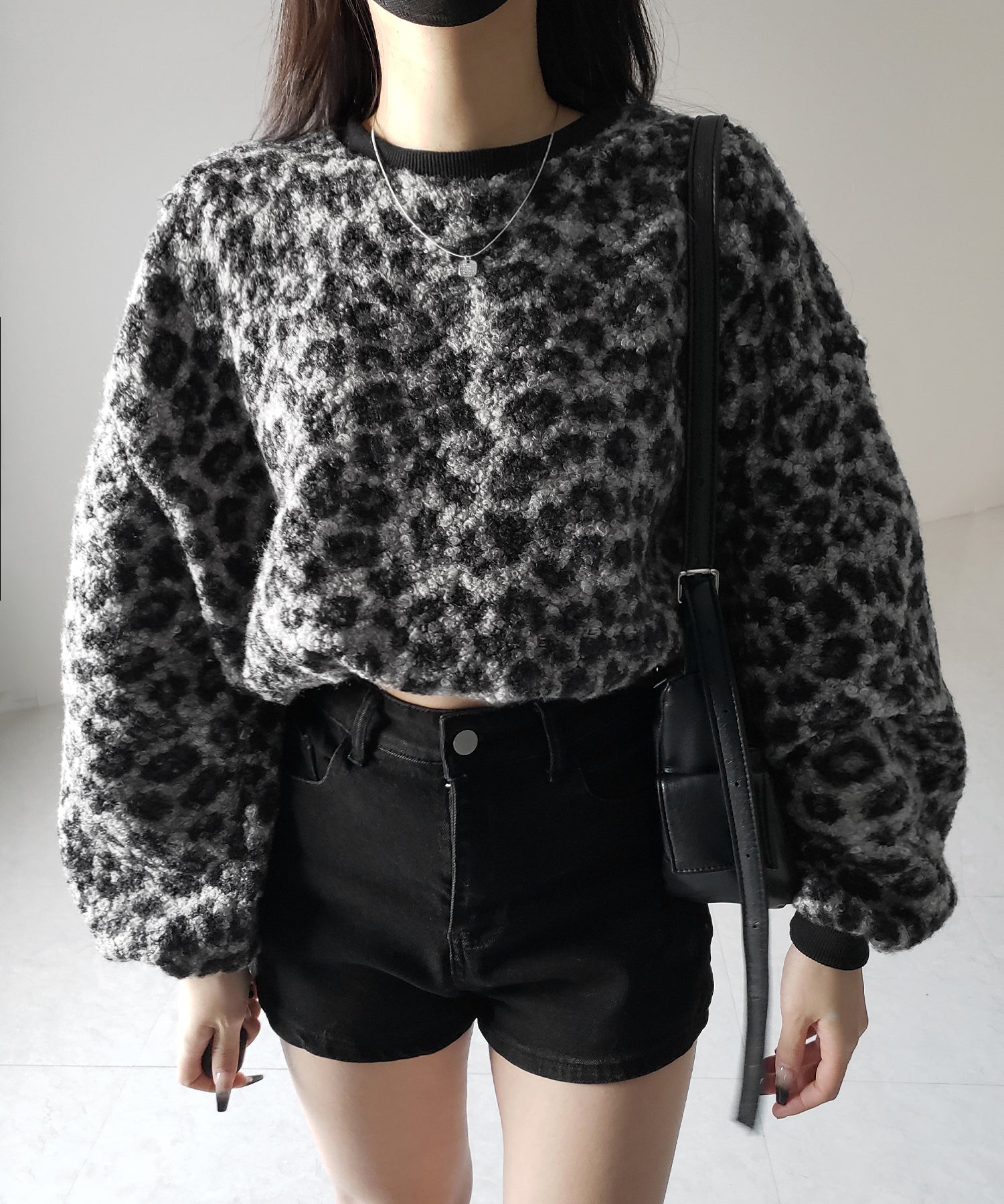 【 ２WAY 】レオパードショートボアプルオーバー ／ 2WAY reopard short boa pullover