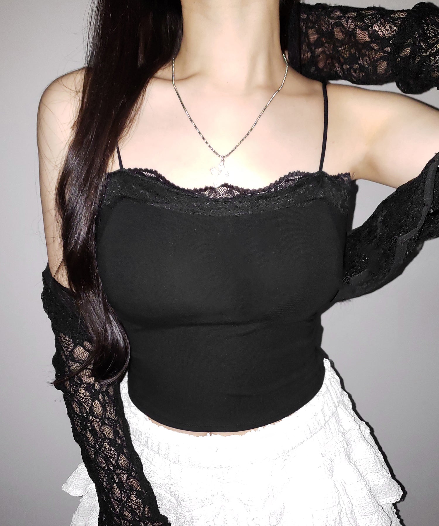 キャミソール MACRAME CAMISOLE TOPS/マクラメキャミソールトップス マクラメキャミソールの通販 by priyam｜ラクマ