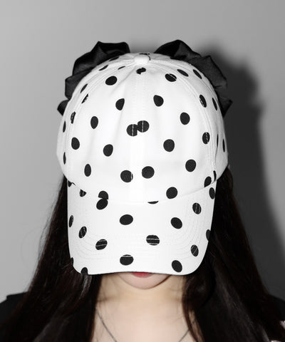 ドットバックリボンキャップ ／ DOT back ribbon CAP