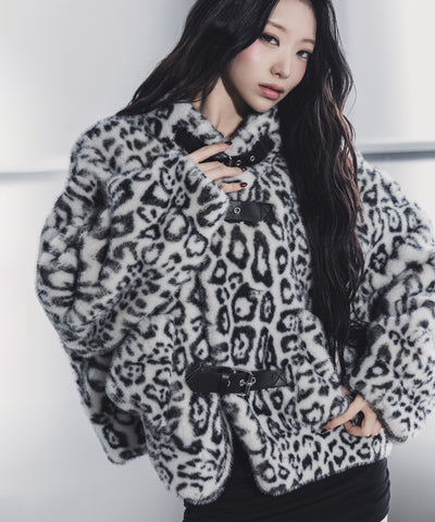 B-3 レオパードボリュームファーコート ／ B-3 leopard volume fur coat