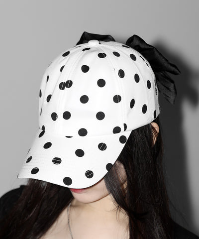 ドットバックリボンキャップ ／ DOT back ribbon CAP