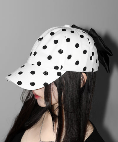 ドットバックリボンキャップ ／ DOT back ribbon CAP