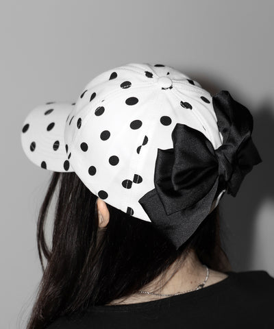 ドットバックリボンキャップ ／ DOT back ribbon CAP