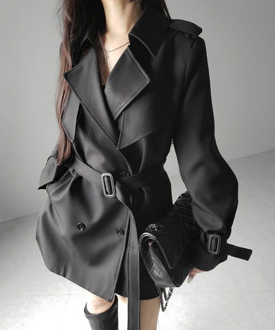 ウエストマークレディミドルトレンチコート ／ waistmark lady middle trench coat