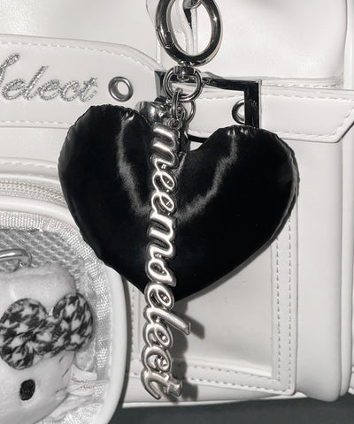 メタルロゴブラックハートチャーム ／ Metal logo black heart charm