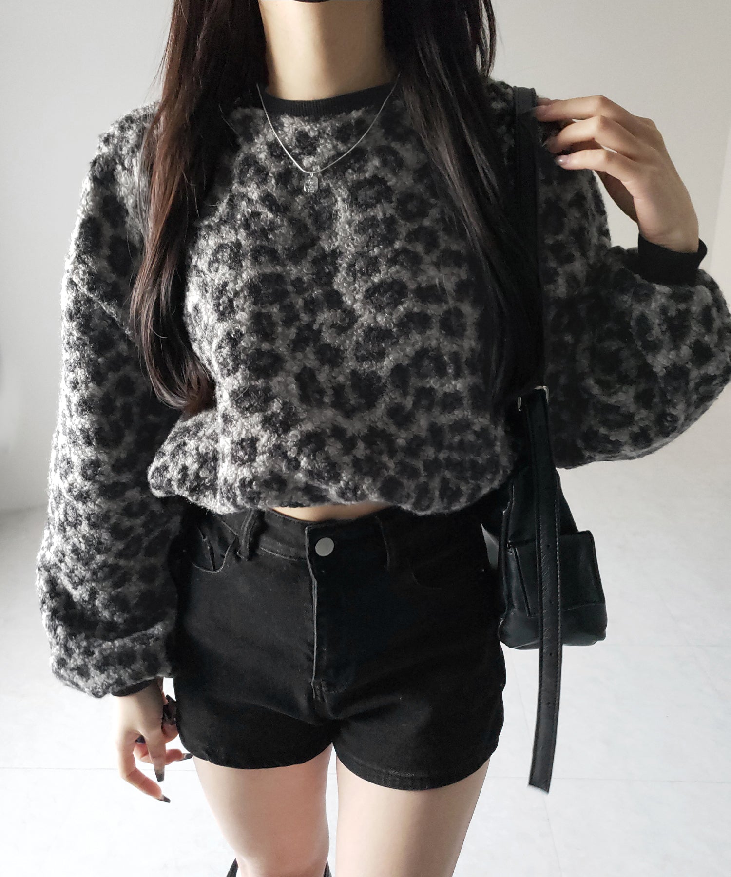 【 ２WAY 】レオパードショートボアプルオーバー ／ 2WAY reopard short boa pullover