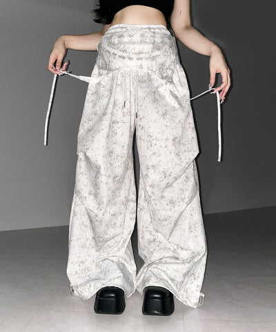 ガーターレイヤードヴィンテージタックワイドパンツ ／ garter layered vintage tack wide pants