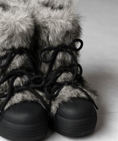 【 ２color 】ボリュームフェイクファーブーツ ／ volume fake fur boots