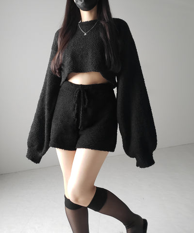 【 セットアップ可能 】マシュマロタッチショートプルオーバー ／ marshmallow touch short pullover