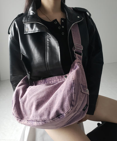 【 ２color 】ブラックタグヴィンテージデニムショルダーバッグ ／ black tag vintage denim shoulder bag