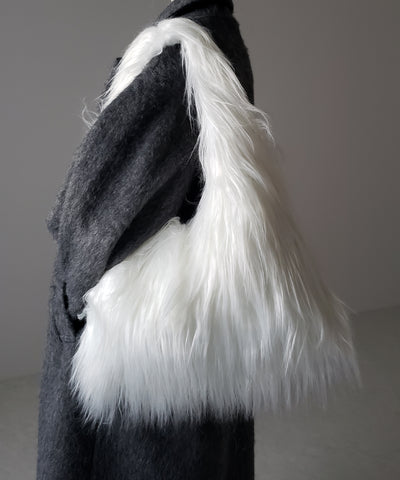 【 ５color 】シャギーファーワンハンドルショルダーバッグ ／ shaggy fur onehandle shoulder bag