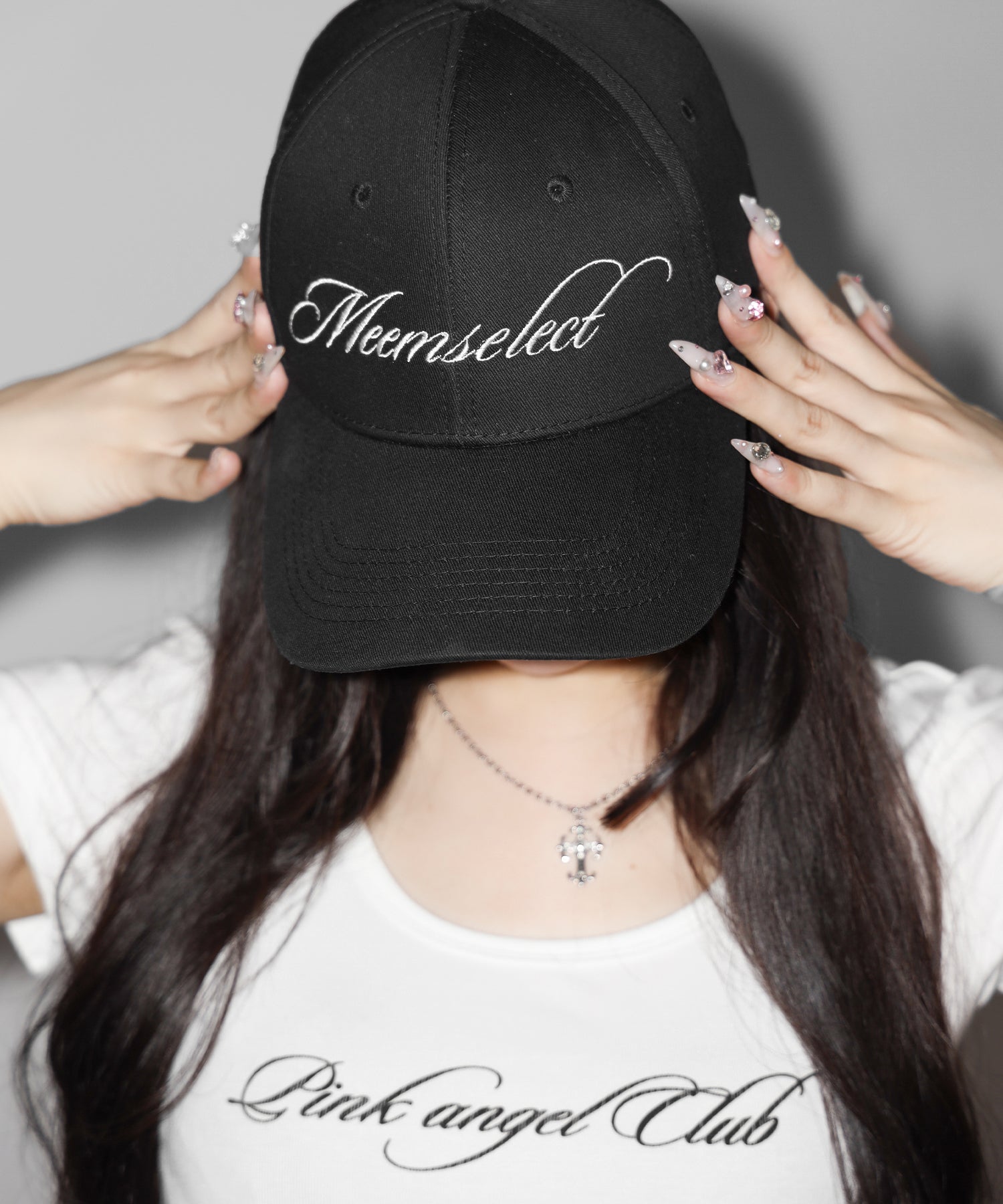 【 PINK ANGEL CLUB 】lettering LOGO embroidery CAP ／ レタリングロゴ刺繍キャップ