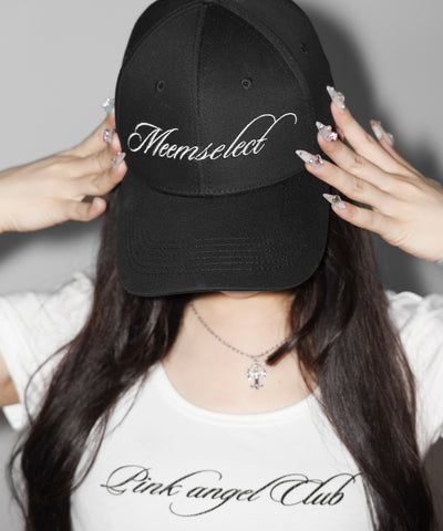 【 PINK ANGEL CLUB 】lettering LOGO embroidery CAP ／ レタリングロゴ刺繍キャップ