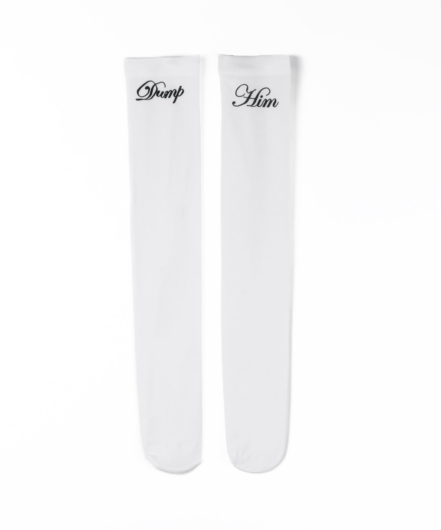 【 選べる３柄アソート 】レタリングロゴシアーニーハイソックス ／ lettering logo sheer knee high socks