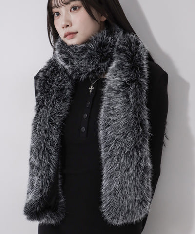 フェイクファーボリュームロングマフラー ／ fake fur volume long muffler