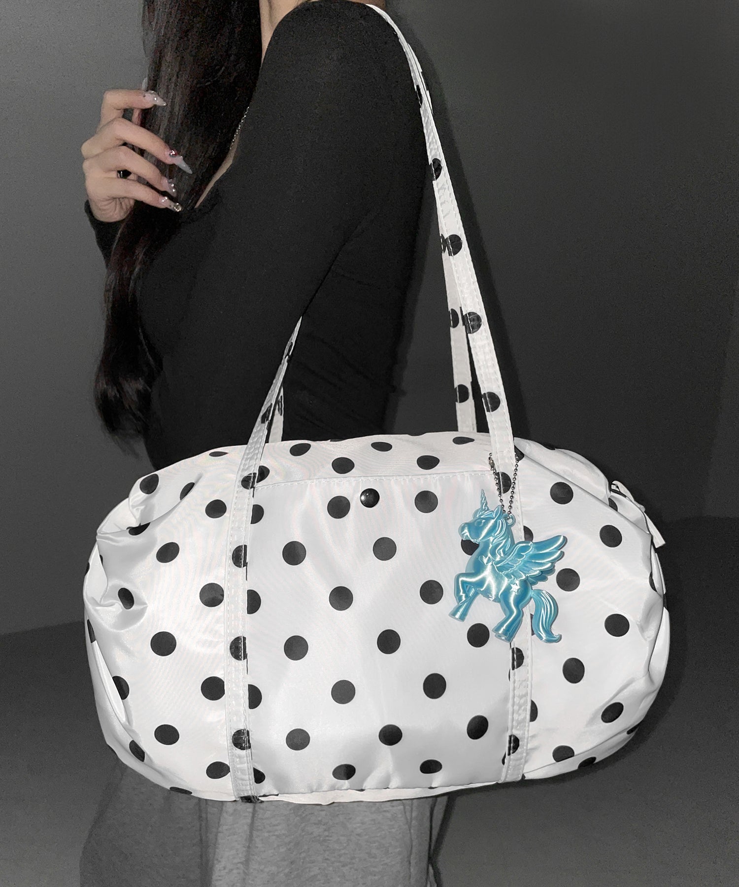 ドットミニボストンショルダーバッグ　／ Dot mini boston shoulder bag