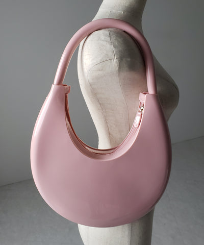 【 ２color 】 PVC ハーフムーンショルダーバッグ ／ PVC HALF MOON SHOULDER BAG