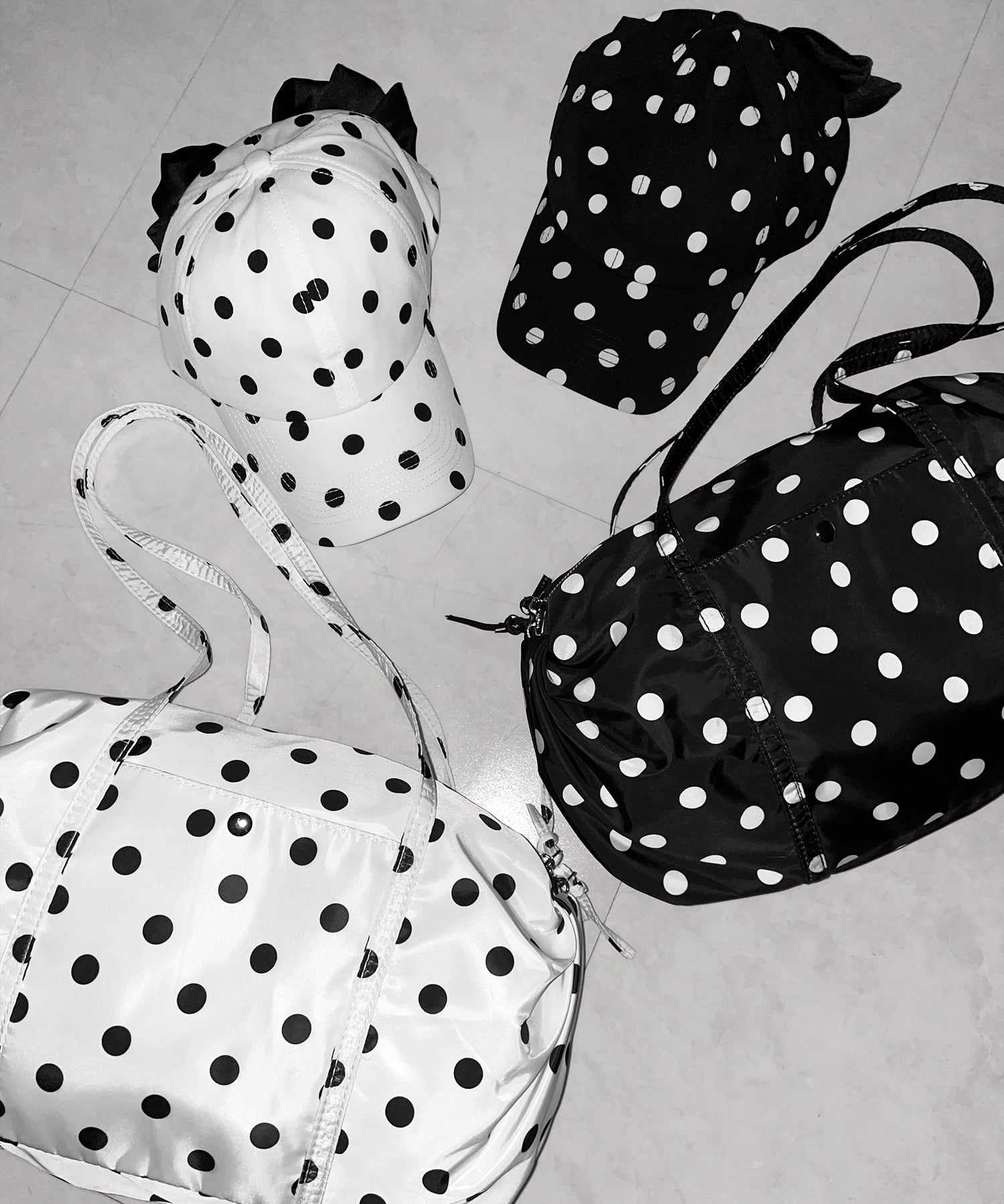ドットミニボストンショルダーバッグ　／ Dot mini boston shoulder bag