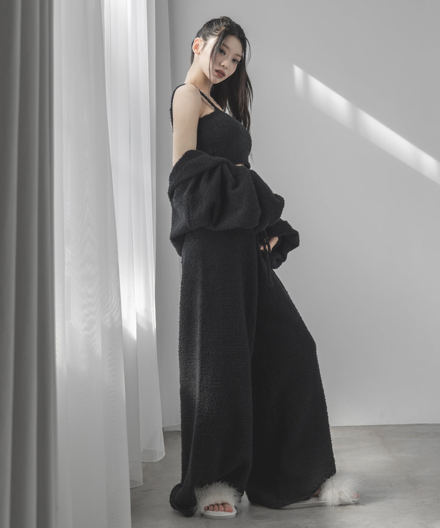 【 セットアップ可能 】マシュマロタッチワイドパンツ ／ marshmallow touch wide pants