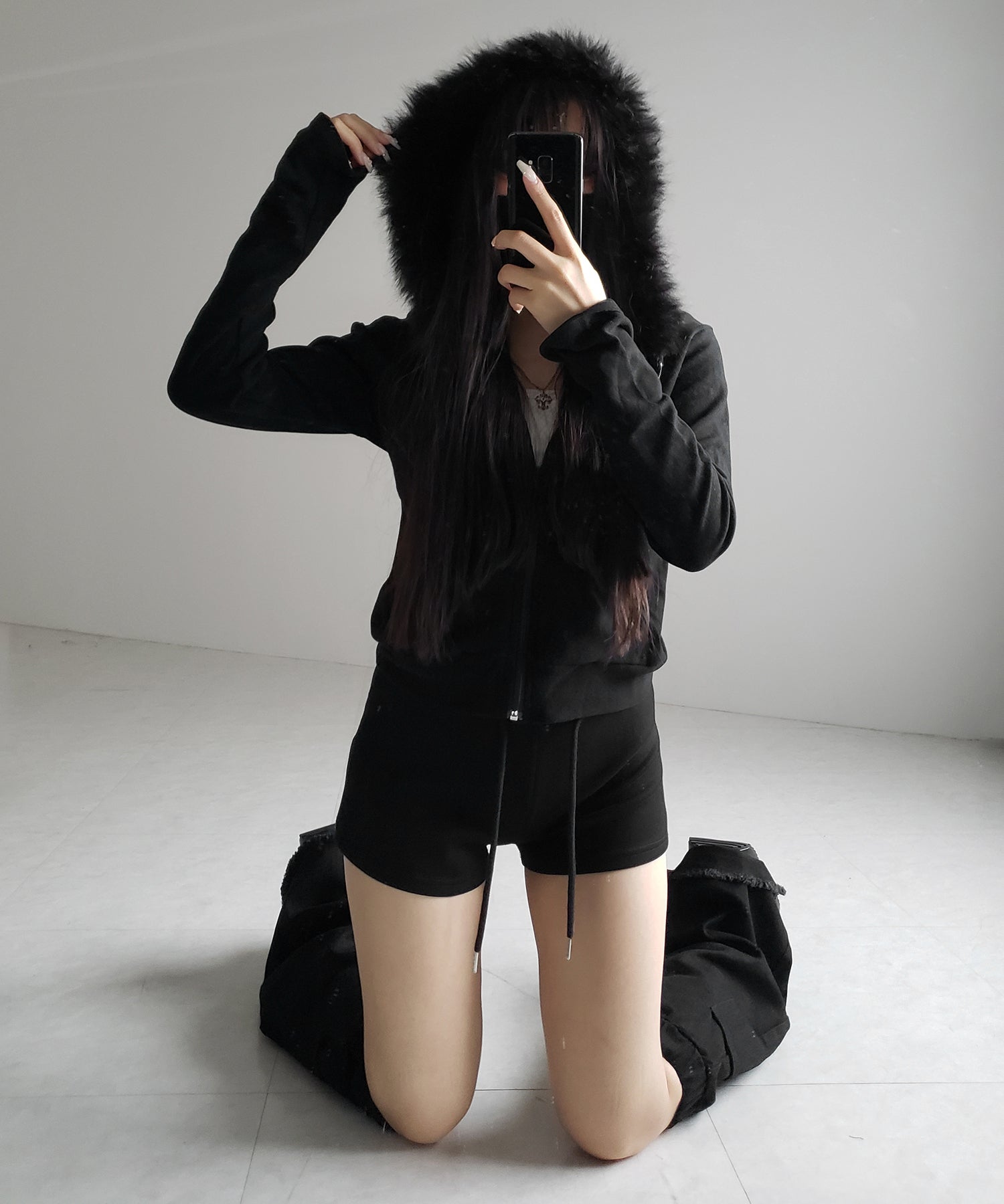 【 セットアップ着用可能 】ヴィンテージケミカルブリーチデニムレッグカバー ／ vintage chemical bleach denim leg cover
