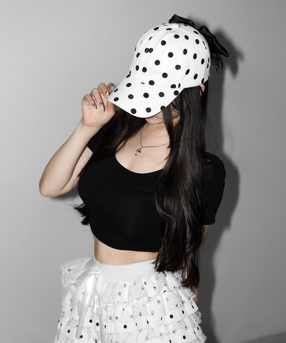 ドットバックリボンキャップ ／ DOT back ribbon CAP