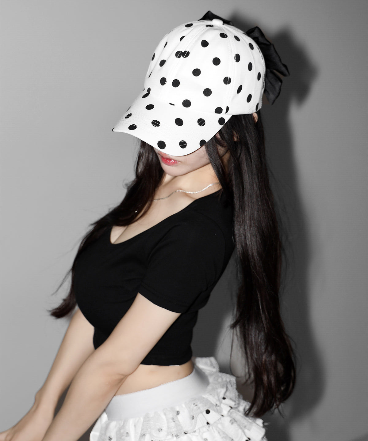 ドットバックリボンキャップ ／ DOT back ribbon CAP