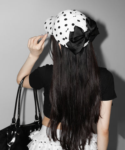 ドットバックリボンキャップ ／ DOT back ribbon CAP