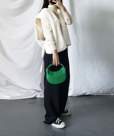 スムースタッチサイドスリットフェイクファーベスト