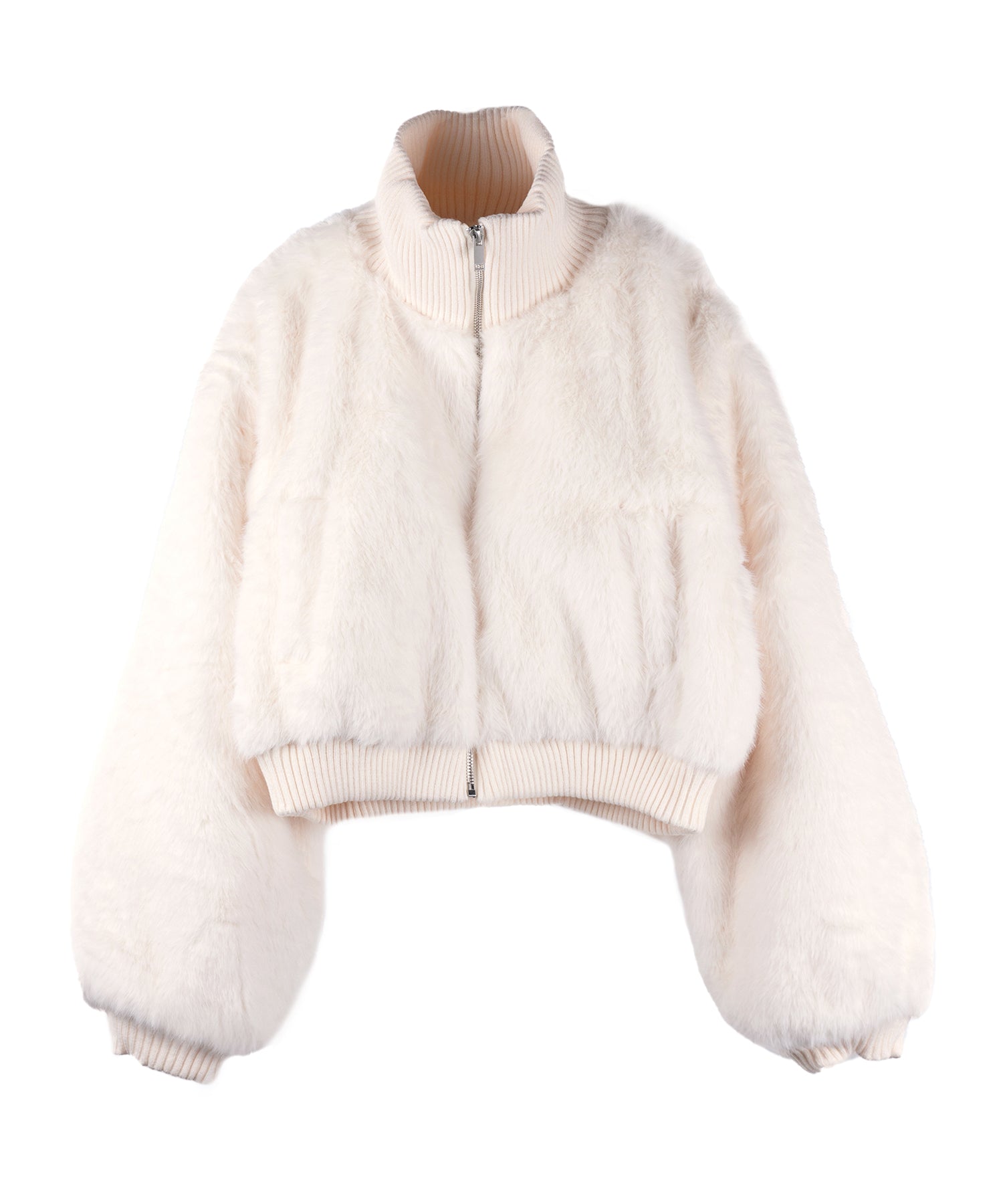 【 限定先行販売 】スタンドネックリブフェイクファーショートブルゾン ／ standneck lib fakefur short blouson