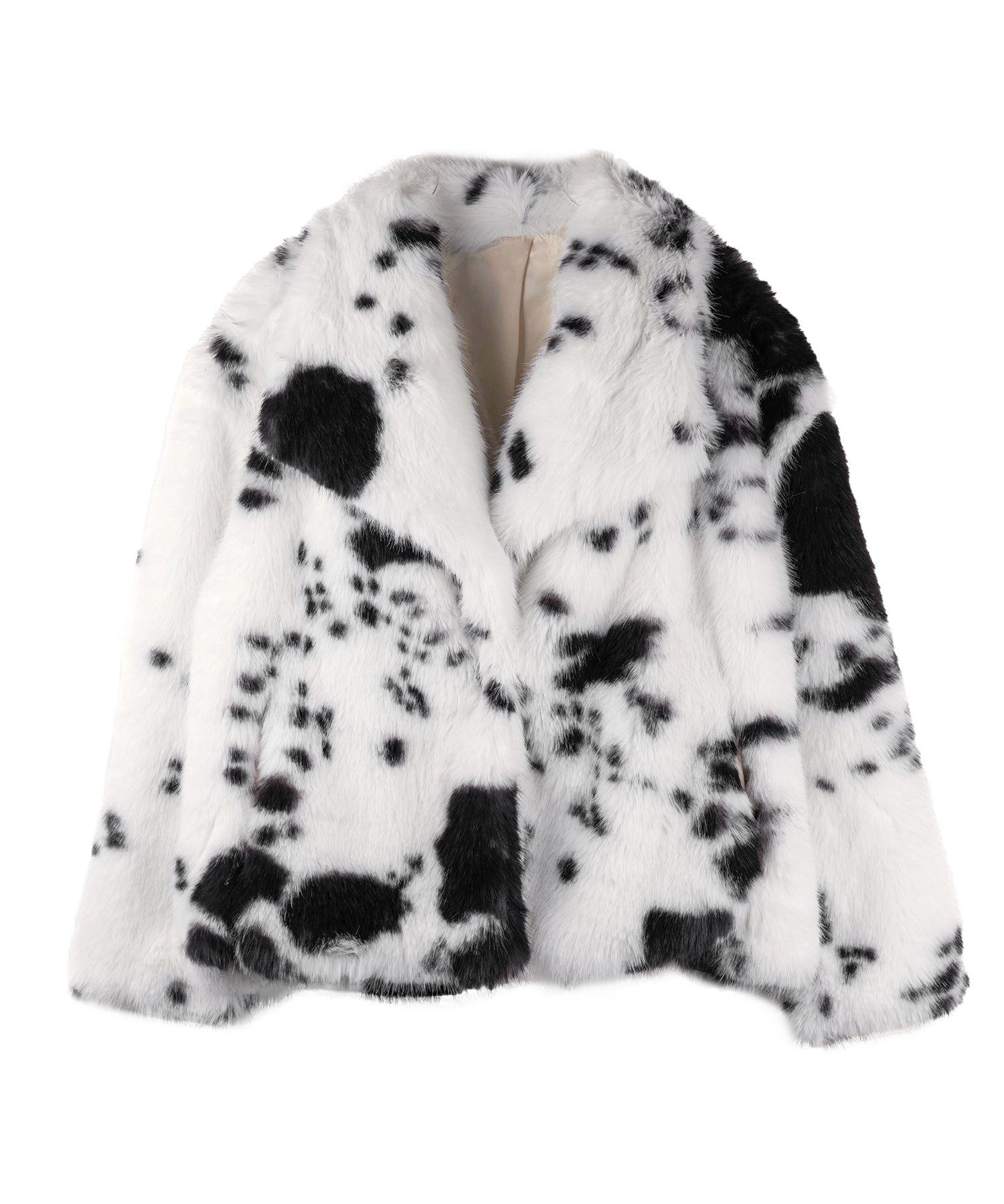 【 限定先行販売 】カウミドルフェイクファコート ／ cow middle fakefur coat