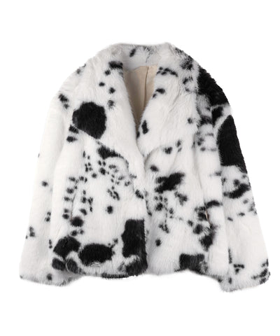 【 限定先行販売 】カウミドルフェイクファコート ／ cow middle fakefur coat