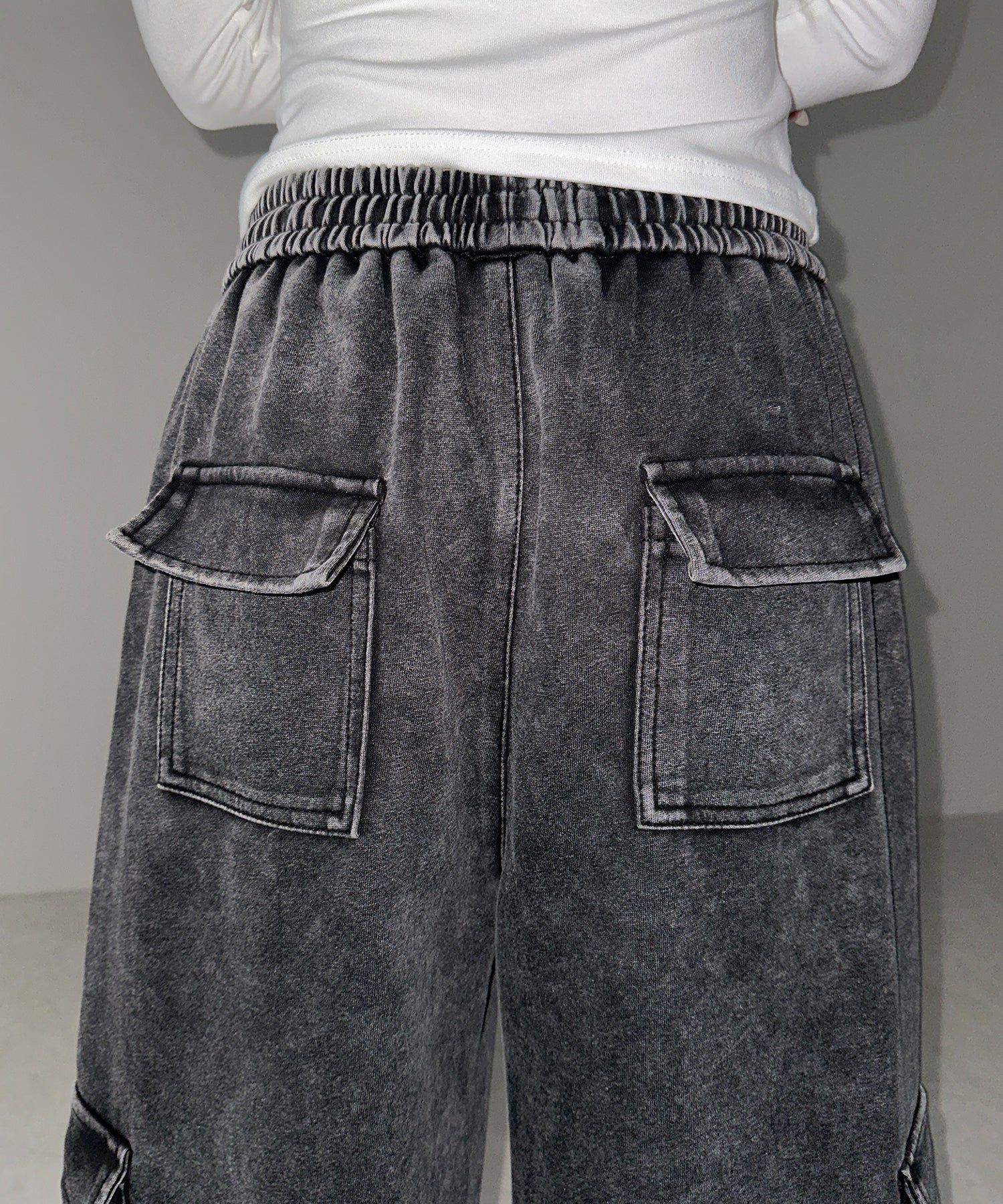 ピグメントヴィンテージヘビーワイドカーゴスウェットパンツ ／ pigment vintage heavy wide cargo sweatpants