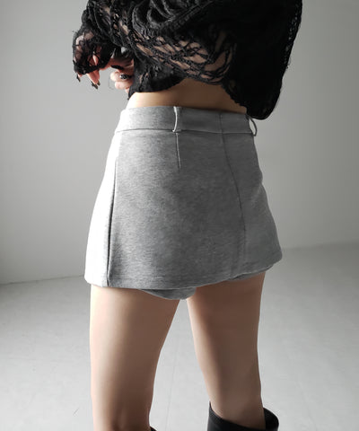 【 ２color 】レイヤードマイクロミニスカパン ／ layered micro mini skirt pants