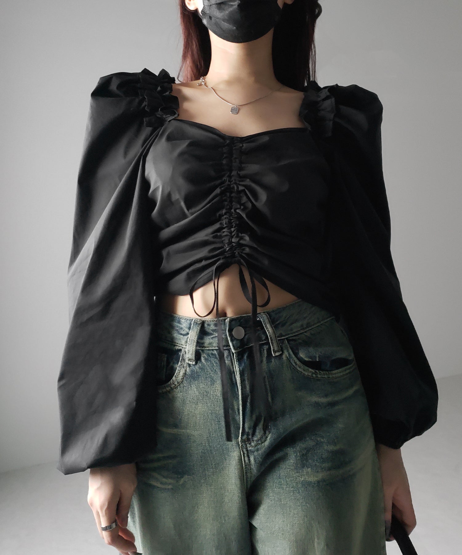 Heve ballerina blouse バレリーナブラウス BLACK 公式通販