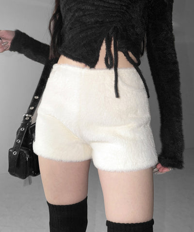 シャギーファータイトショートパンツ ／ shaggy fur tight short pants