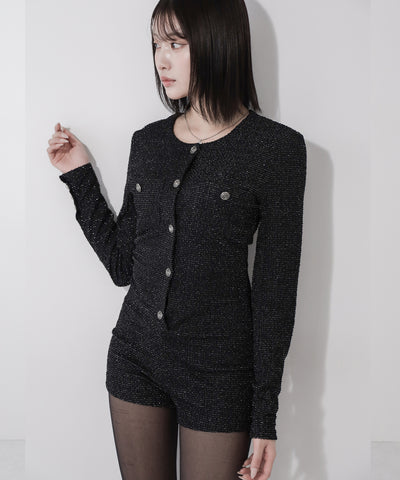 ブラックツイードレディミニオールインワン ／ black tweed lady mini allinone