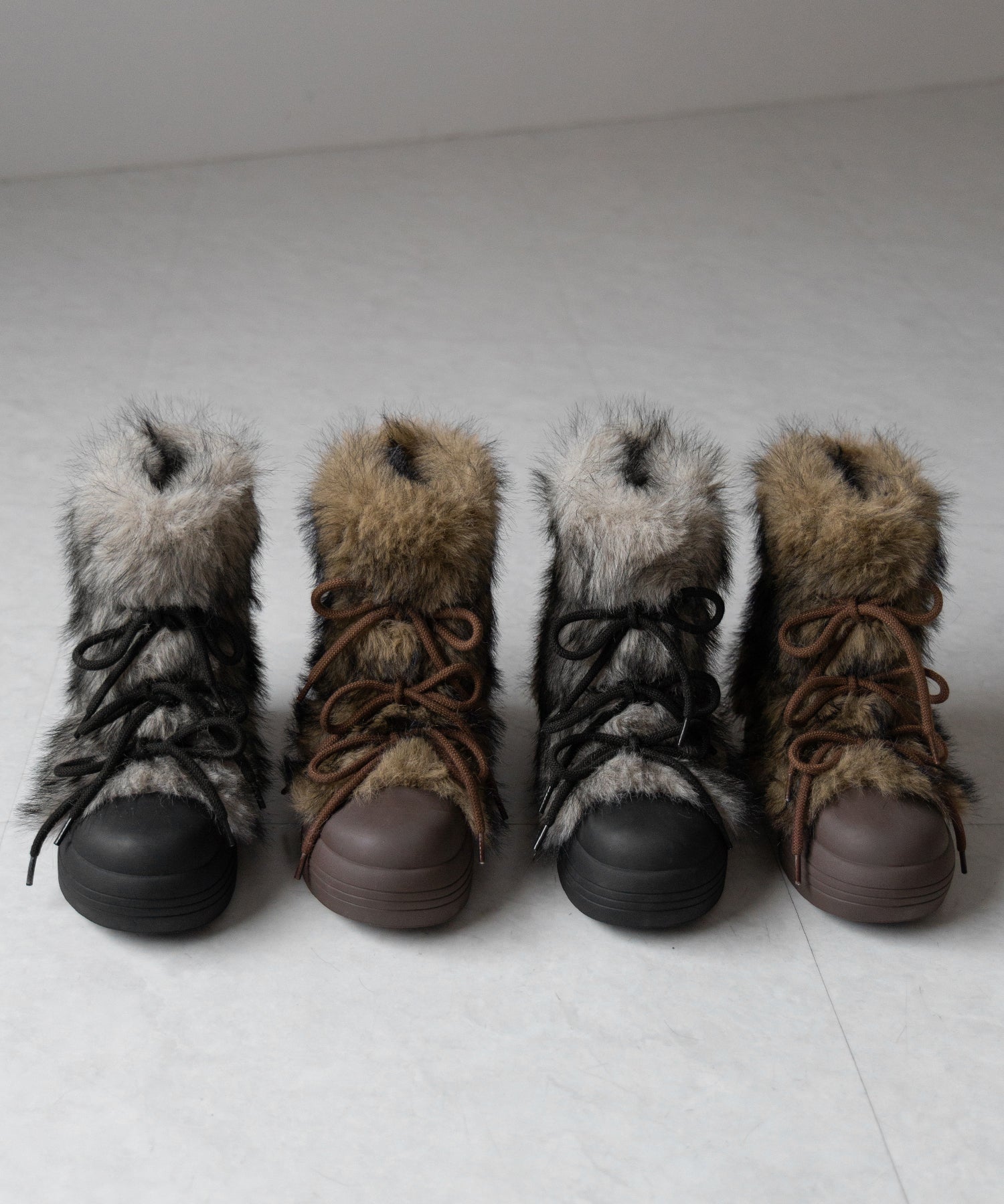 【 ２color 】ボリュームフェイクファーブーツ ／ volume fake fur boots