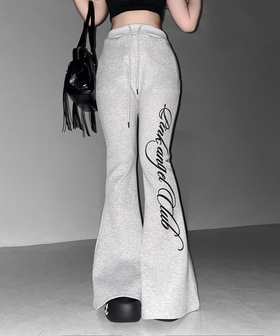【 PINK ANGEL CLUB 】レタリングロゴスウェットフレアパンツ ／ PINK ANGEL CLUB lettering logo sweat flare pants