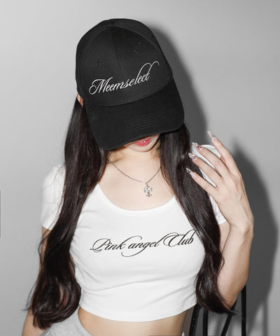 【 PINK ANGEL CLUB 】lettering LOGO embroidery CAP ／ レタリングロゴ刺繍キャップ