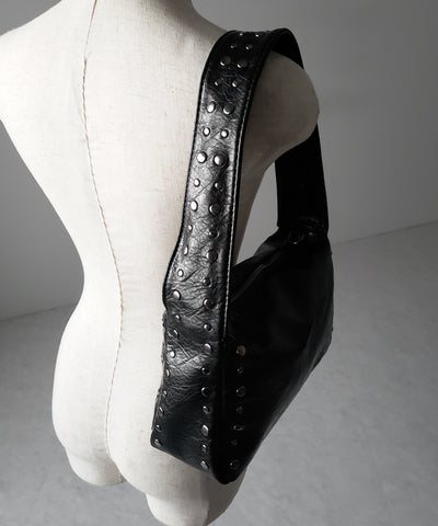 【 ２color】スタッズデザインスクエアショルダーバッグ ／ stud design square shoulder bag