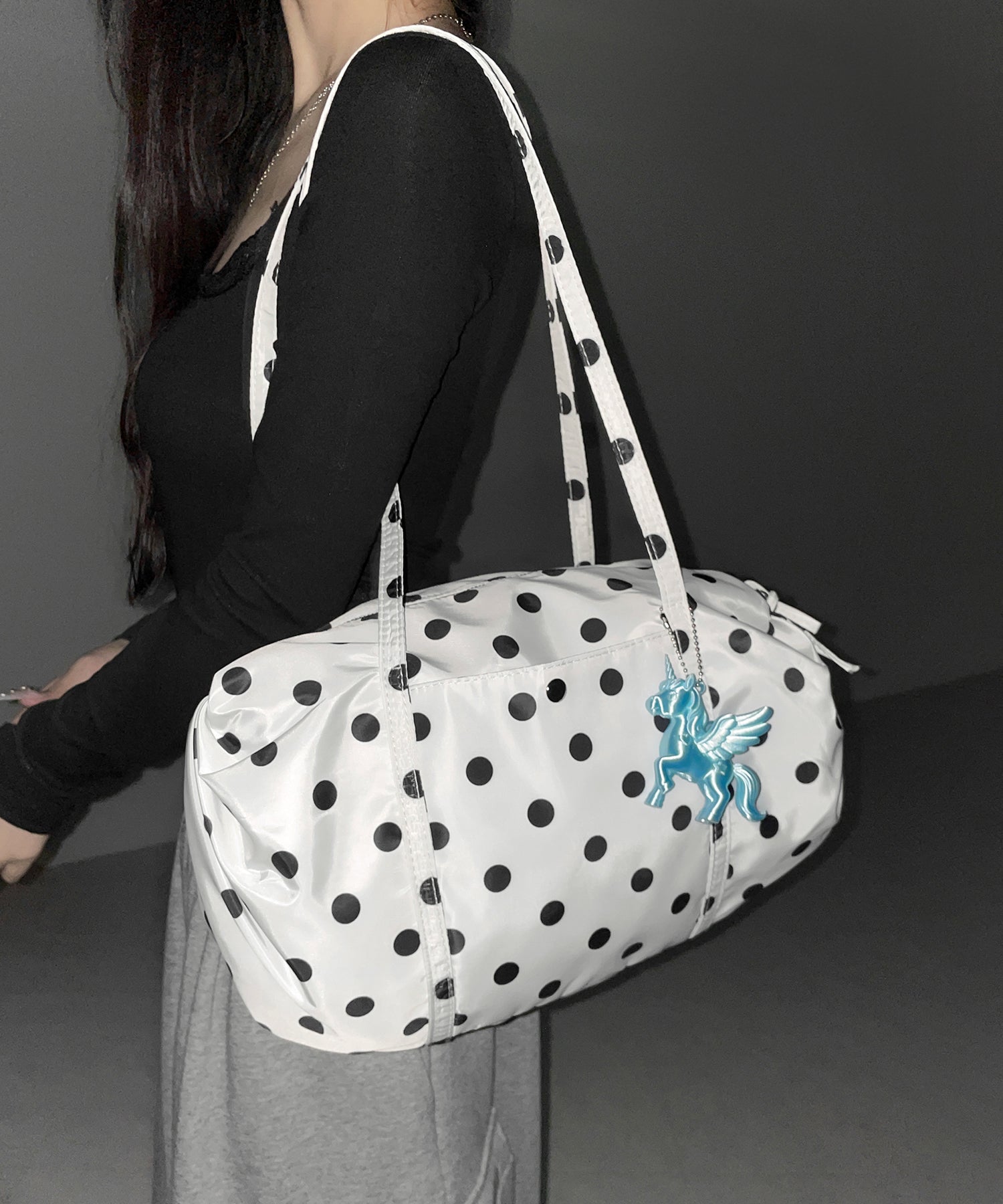 ドットミニボストンショルダーバッグ　／ Dot mini boston shoulder bag