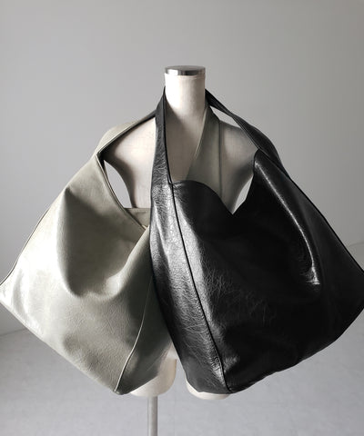 【 ２color ／ 大容量 】フェイクシボレザーワンハンドルショルダーバッグ ／ fake shibo leather onehandle shoulder bag