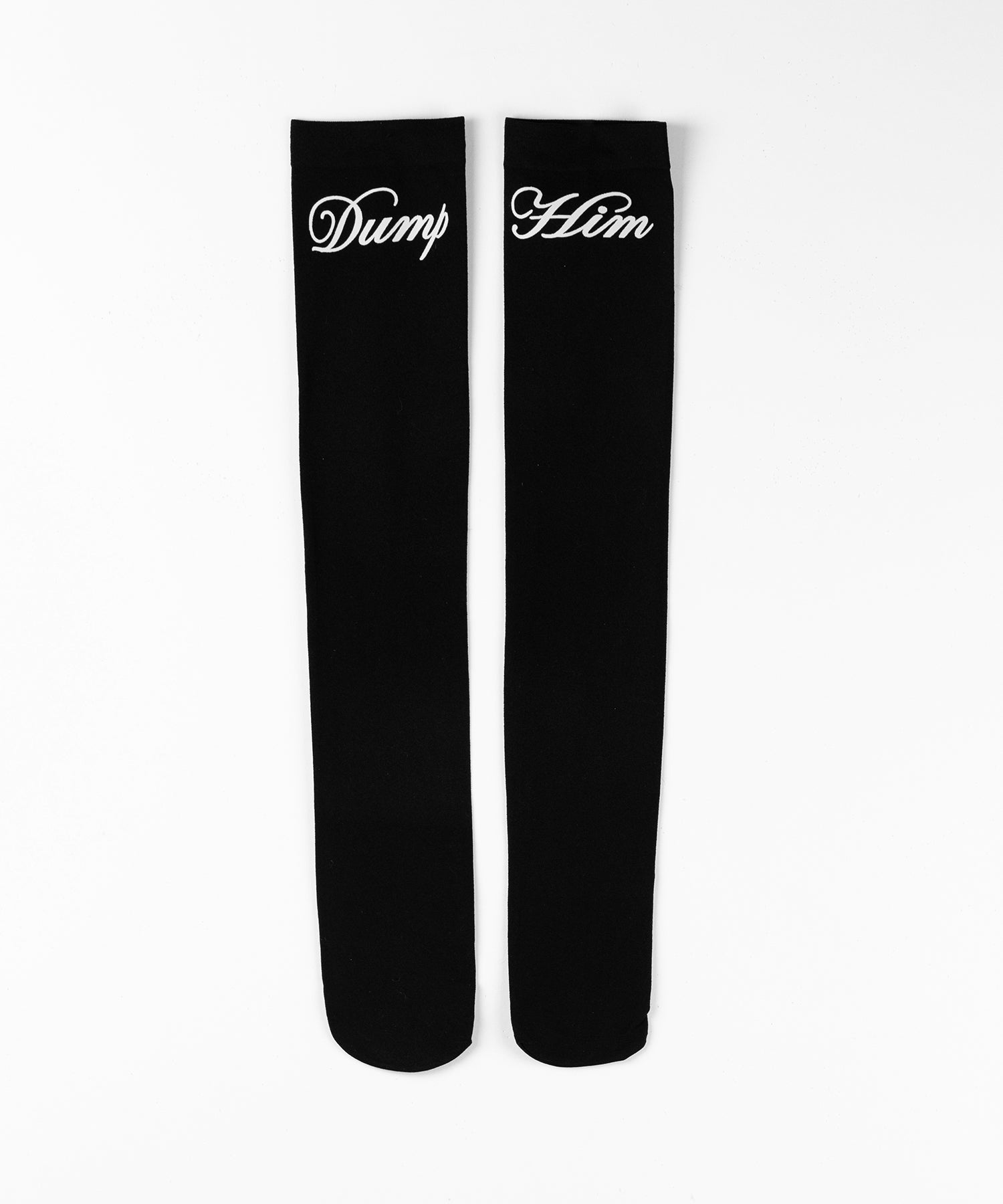 【 選べる３柄アソート 】レタリングロゴシアーニーハイソックス ／ lettering logo sheer knee high socks