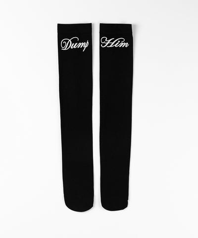 【 選べる３柄アソート 】レタリングロゴシアーニーハイソックス ／ lettering logo sheer knee high socks