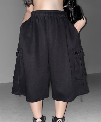 タックワイドカーゴスウェットハーフパンツ / tuck wide cargo sweat half pants