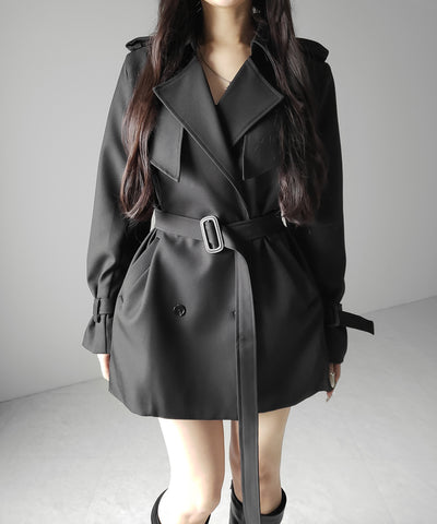 ウエストマークレディミドルトレンチコート ／ waistmark lady middle trench coat